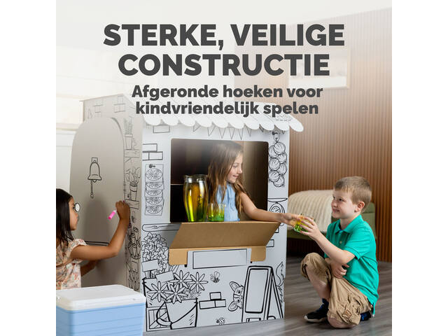 Kartonnen marktkraam XL Bankers Box Play