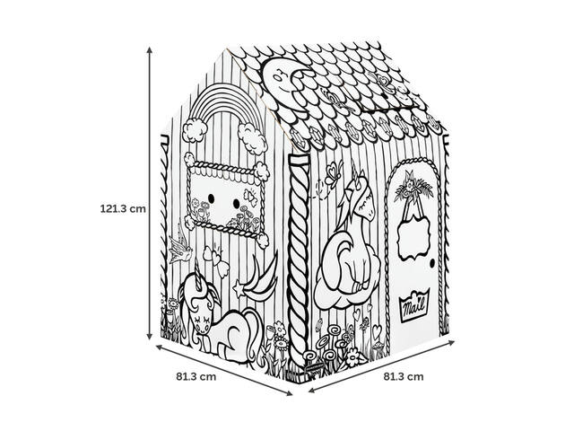 Kartonnen speelhuis XL Eenhoorn Bankers Box Play
