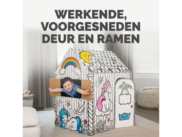 Kartonnen speelhuis XL Eenhoorn Bankers Box Play