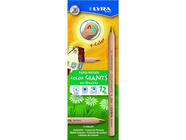 Kleurpotlood LYRA Color Giants Nature vierkleurig