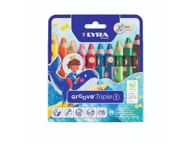 Kleurpotlood LYRA Groove Triple One 10 kleuren