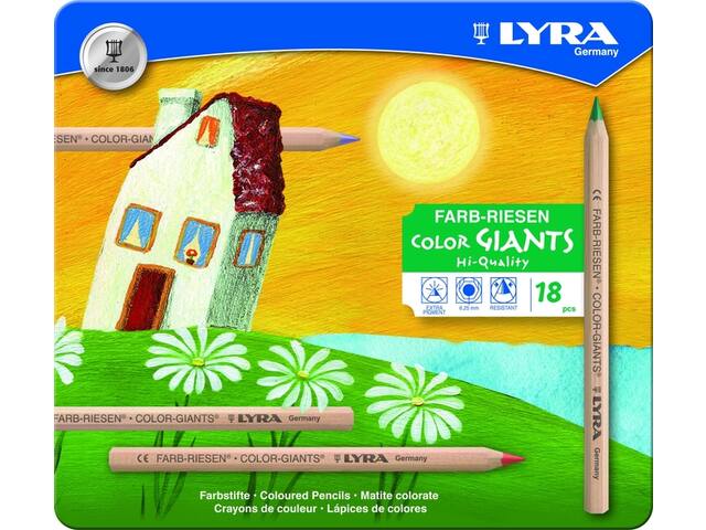 Kleurpotlood LYRA Color Giants Nature 18 kleuren