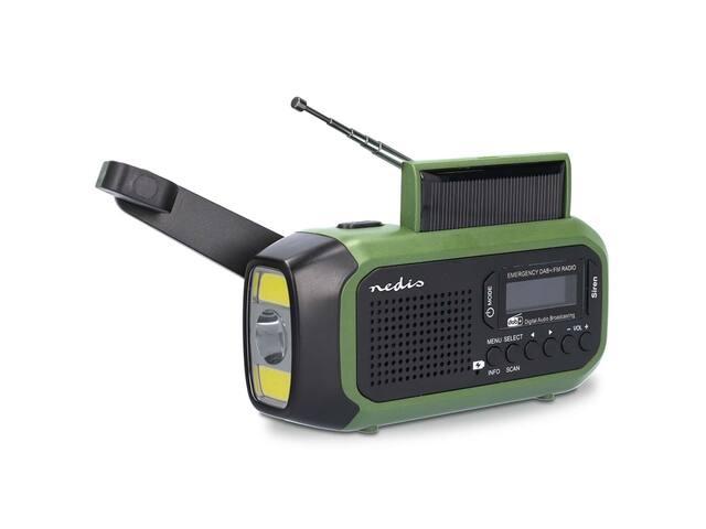 Noodradio Nedis DAB+ FM zonnepaneel
