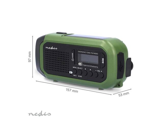 Noodradio Nedis DAB+ FM zonnepaneel