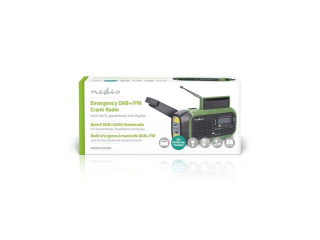 Noodradio Nedis DAB+ FM zonnepaneel