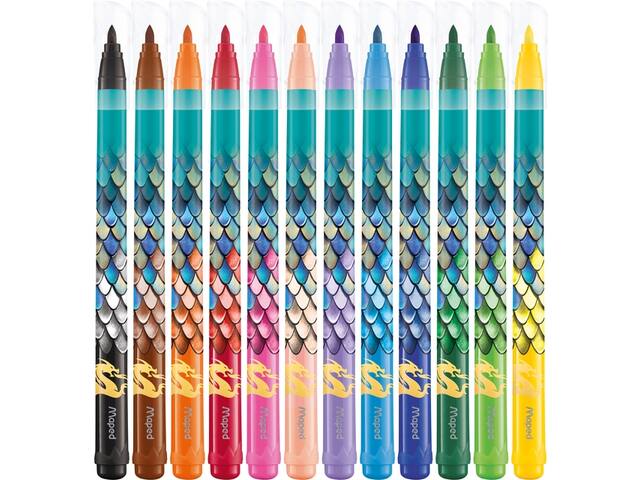 Viltstift Maped Dragon set 12 kleuren