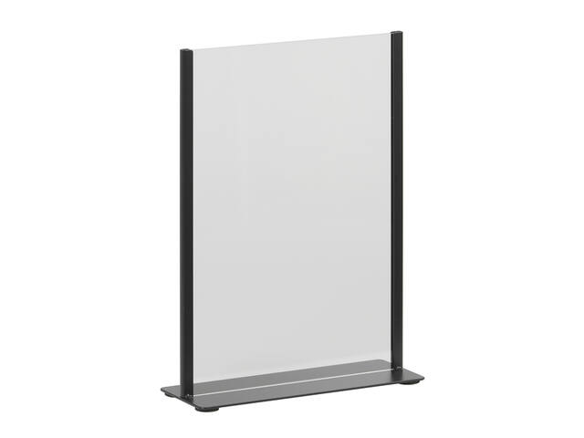 Kaarthouder Europel zwart metaal met acryl bord A4