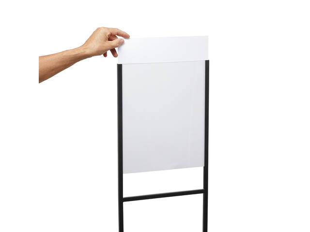 Infostandaard  zwart metaal met acryl bord A3