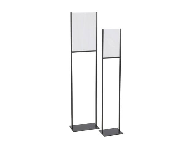 Infostandaard  zwart metaal met acryl bord A3