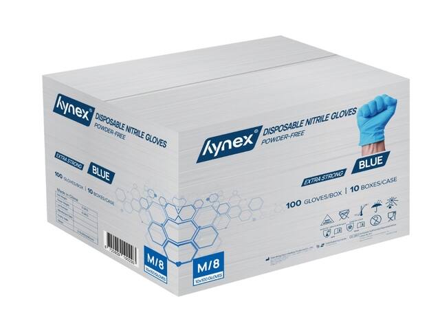 Handschoen Hynex nitril M blauw 5gr 100 stuks