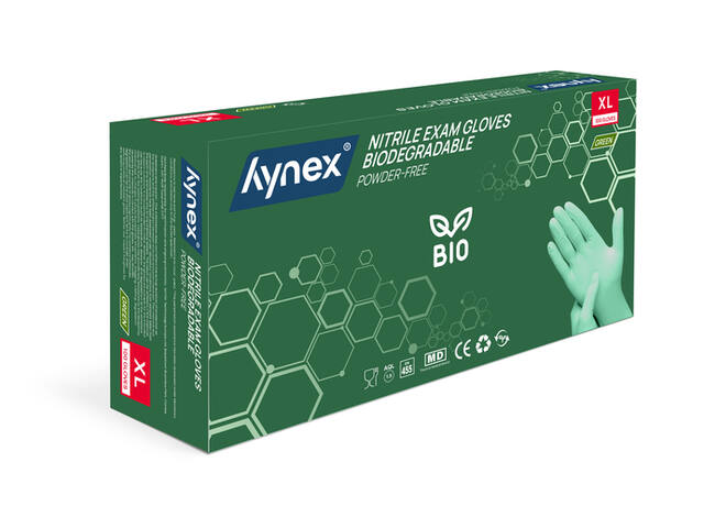 Handschoen Hynex nitril Bio XL groen 3.5gr 100st