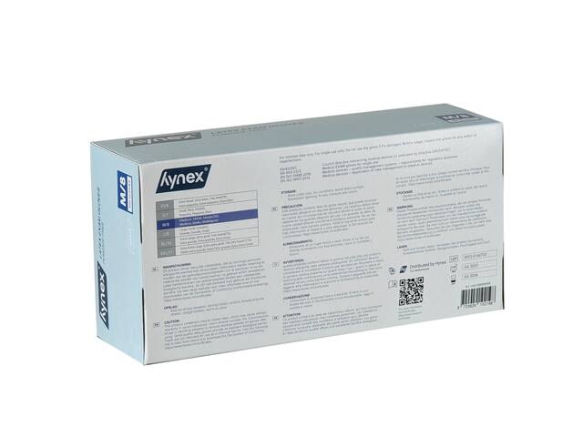 Handschoen Hynex latex M wit 5gr 100 stuks