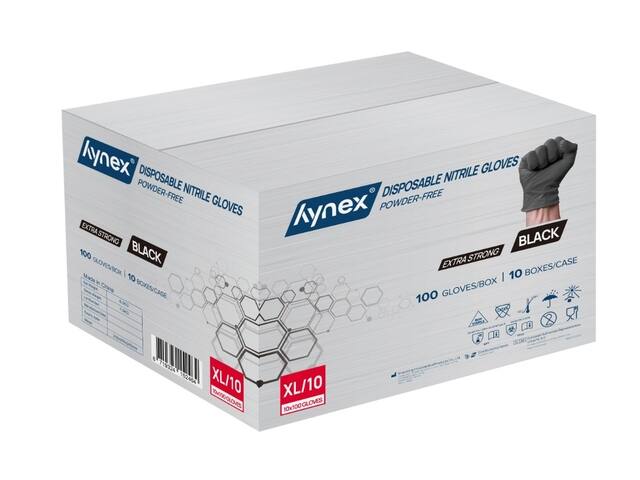 Handschoen Hynex Nitril XL zwart 5gr 100 stuk