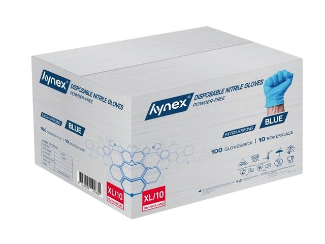 Handschoen Hynex nitril XL blauw 5gr 100 stuks