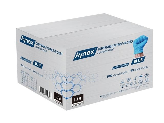 Handschoen Hynex nitril L blauw 5gr 100 stuks