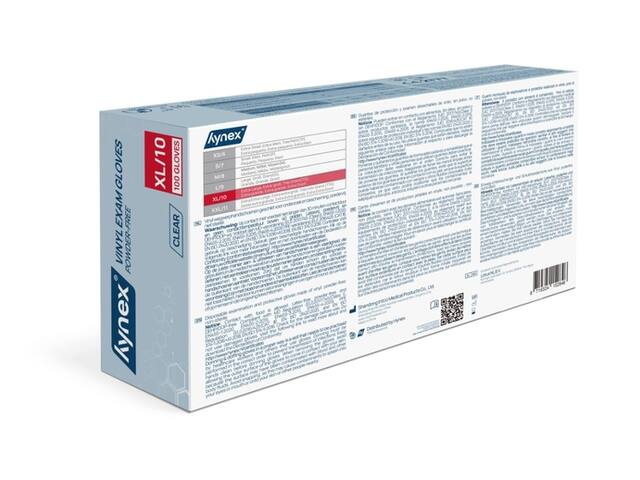Handschoen Hynex vinyl XL tr 4.5gr 100 stuks