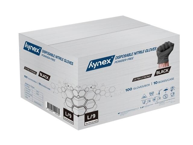 Handschoen Hynex nitril L zwart 5gr 100 stuks