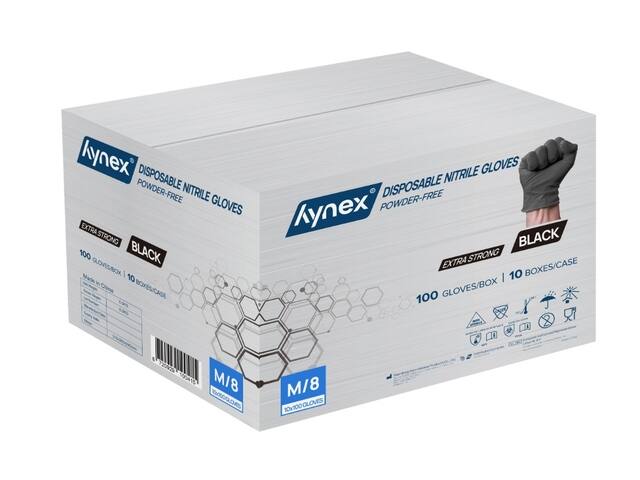 Handschoen Hynex nitril M zwart 5gr 100 stuks