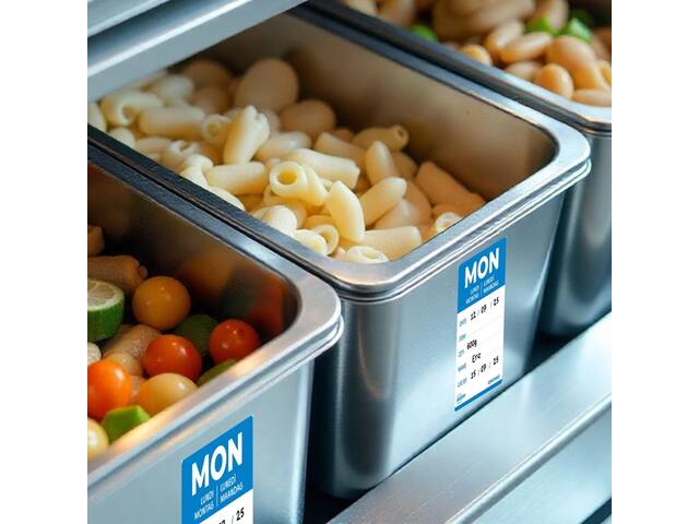 Etiket Avery HACCP maandag-blauw 40x56mm 500st