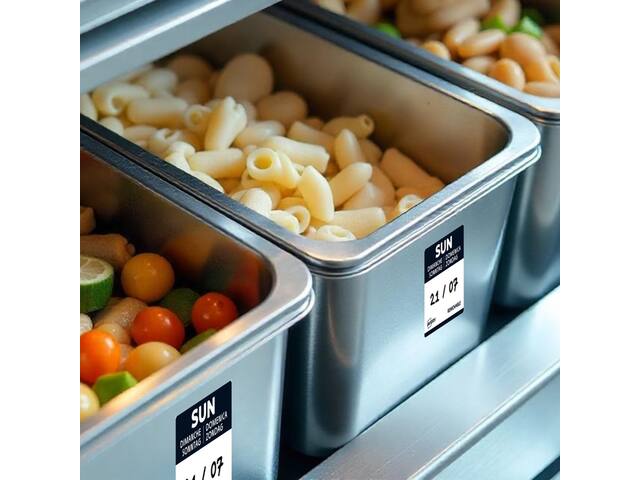 Etiket Avery HACCP zondag-zwart 25x25mm 1000st