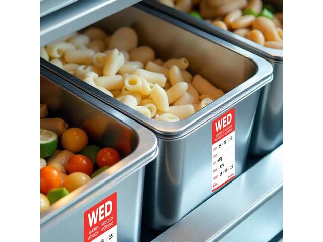 Etiket Avery HACCP woensdag-rood 40x56mm 500st