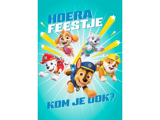 Wenskaart Hallmark uitnodiging Paw Patrol 6 stuks