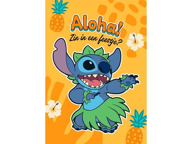 Wenskaart Hallmark uitnodiging Stitch 6 stuks