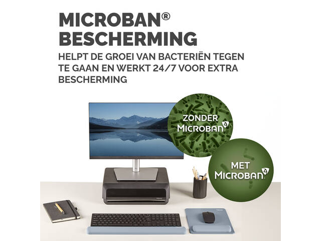 Muismat met polssteun Fellowes Breyta XL blauw