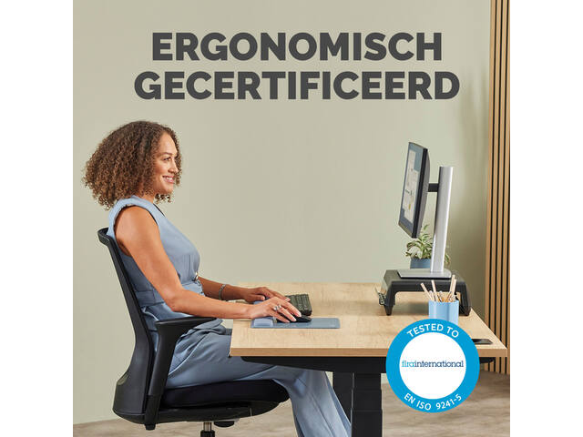 Muismat met polssteun Fellowes Breyta XL blauw