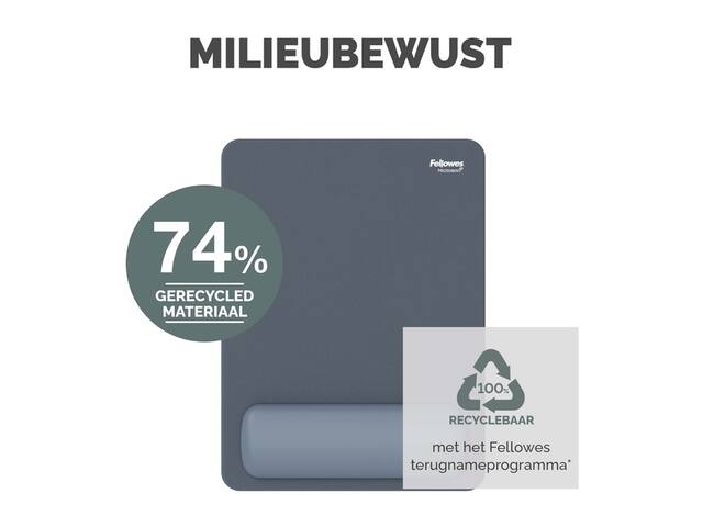 Muismat met polssteun Fellowes Breyta XL blauw