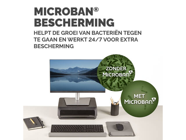 Muismat met polssteun Fellowes Breyta XL grijs