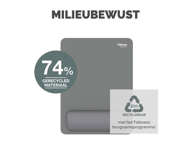 Muismat met polssteun Fellowes Breyta XL grijs