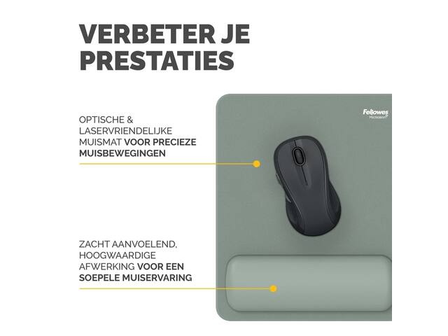 Muismat met polssteun Fellowes Breyta saliegroen