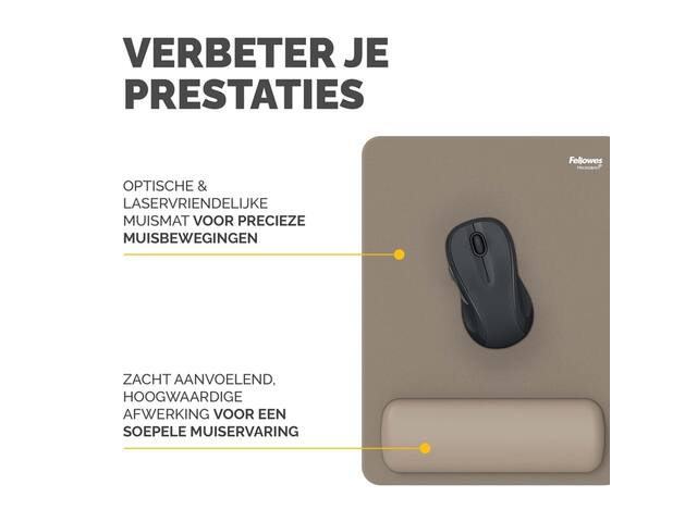 Muismat met polssteun Fellowes Breyta XL zand