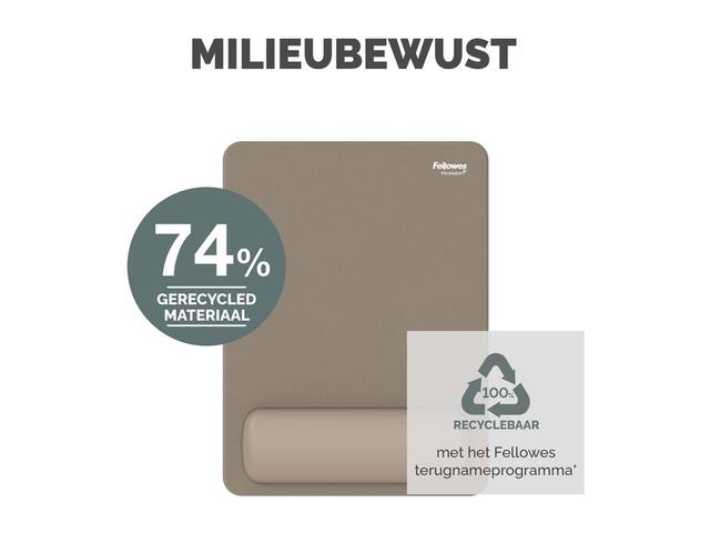 Muismat met polssteun Fellowes Breyta XL zand