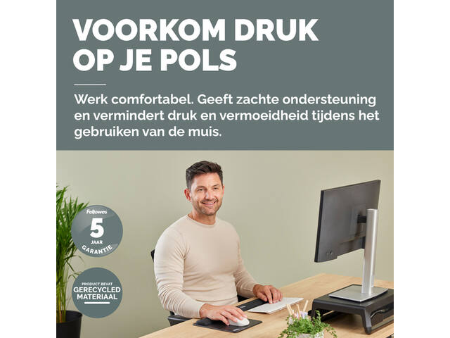 Polssteun Fellowes Breyta compact zwart