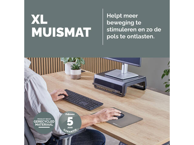 Muismat Fellowes Breyta XL grijs