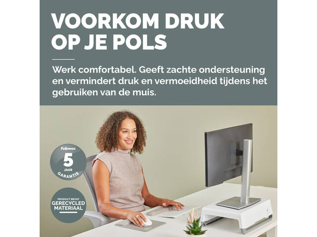Muismat met polssteun Fellowes Breyta zand
