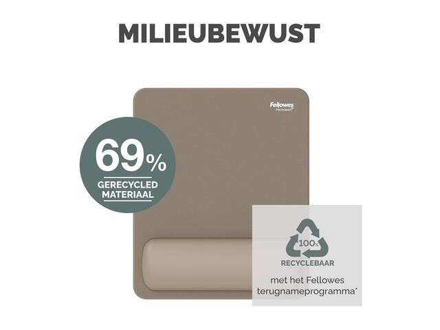 Muismat met polssteun Fellowes Breyta zand