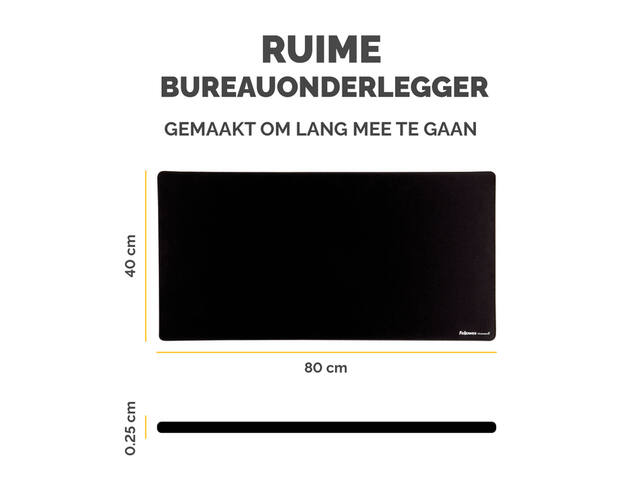 Bureau-onderlegger Fellowes Breyta zwart