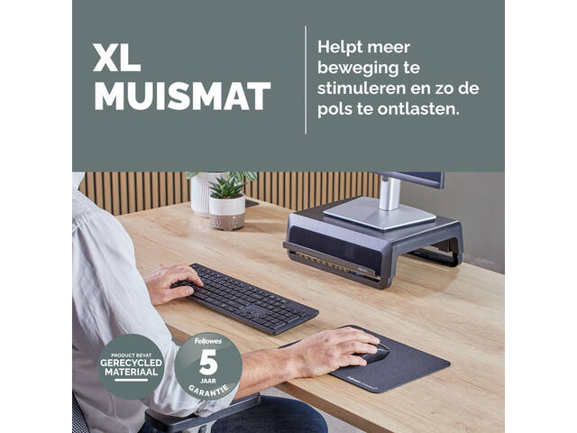 Muismat Fellowes Breyta XL zwart