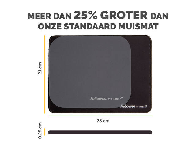 Muismat Fellowes Breyta XL zwart