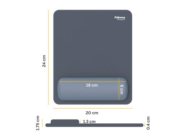 Muismat met polssteun Fellowes Breyta blauw