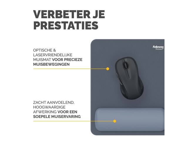 Muismat met polssteun Fellowes Breyta blauw