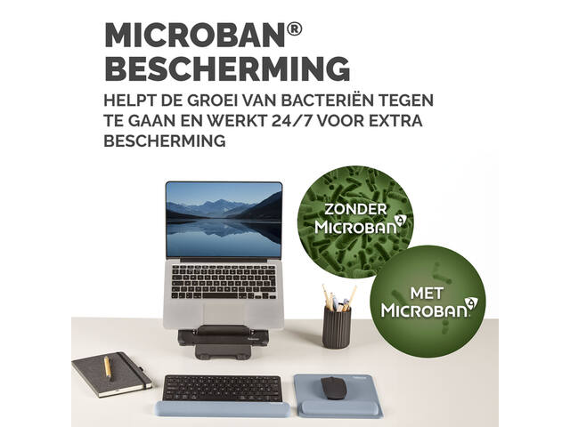 Muismat met polssteun Fellowes Breyta blauw