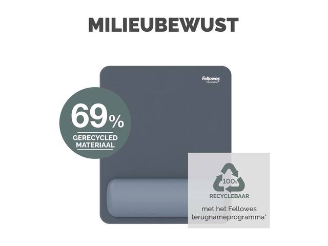 Muismat met polssteun Fellowes Breyta blauw