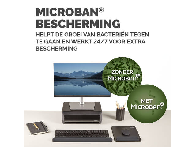 Muismat met polssteun Fellowes Breyta XL zwart