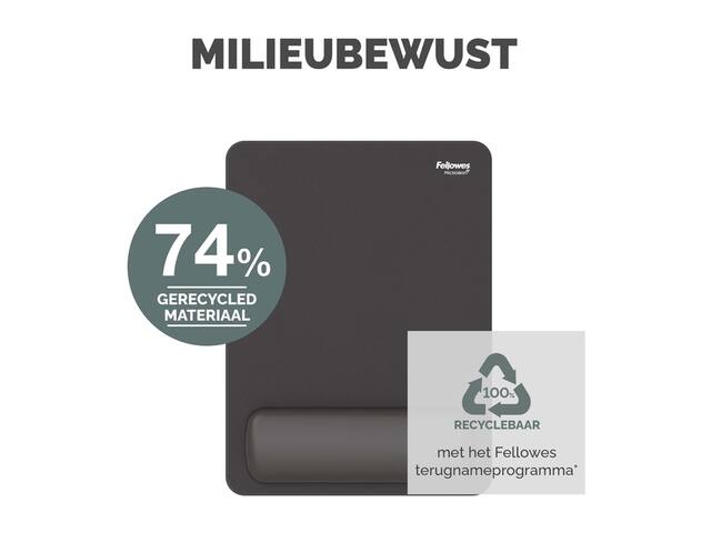 Muismat met polssteun Fellowes Breyta XL zwart