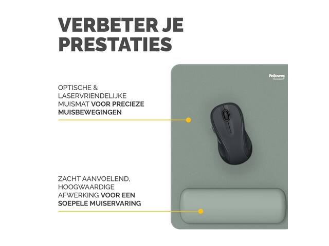Muismat polssteun Fellowes Breyta XL saliegroen