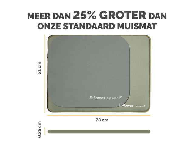 Muismat Fellowes Breyta XL saliegroen